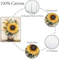 thumbnail image 3 of 4 piezas de impresiones de girasoles, arte de pared, lienzo de plantas, póster vintage, imagen de flores, decoraciones de pared, lienzo rústico floral, arte de pared rectangular, fibra química, óleo, 3 of 7