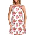 thumbnail image 1 of Fotbe Sloth with Donuts1 Vestido de Verano sin Mangas para Mujer – Vestido Midi Línea A, Estilo Camiseta Floral, Vestido Playero Casual y Fluido, 1 of 7