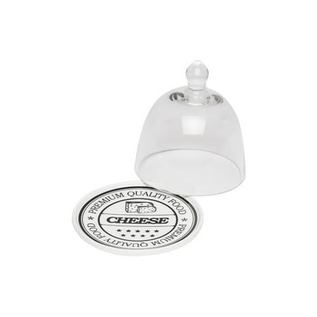 Cheese Dome Cream - Red Vanilla 4.75'' Covered Cheese Plate with Dome