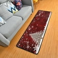 thumbnail image 3 of Dreamtimes Christmas Tree Red Hallway Runner Rug 2'x6' Kitchen Rug with Rubber Backing Winter Snowflake Xmas Non Slip Entryway Rug Runner Washable Soft Area Rug for Hallway Bedroom Kitchen Decor, 3 of 6