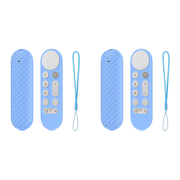Peggybuy Silicone Remote Controller Case for Google TV Streamer 4K (Luminous Blue)
