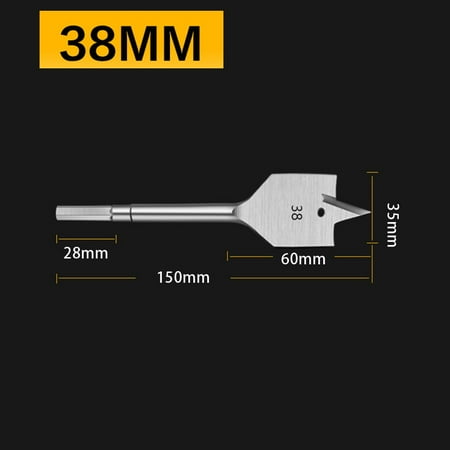 

Flat Wood Drill Bit 20-38mm Flat Drills Woodworking Drill Bits HCS Wood Drilling