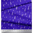 thumbnail image 2 of Soimoi Blue Rayon Fabric Asterisk & Snow Nature Print Fabric by Yard 56 Inch Wide, 2 of 5