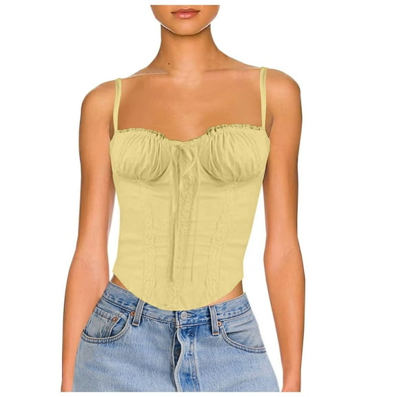 Sexy Lace Trim Spliced Strappy Top V Neck Camisole For Women Summer Casual Fashion Sleeveless Vest Tank