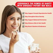Maju Superfoods Organic Red Maca Root Capsules Energy Support 120 Count