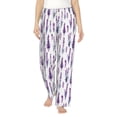 thumbnail image 2 of Goofa Lavender Flowers Printed Soft Pajama Pants for Women, Wide Leg Comfy Casual Lounge Yoga Pants-X-Large, 2 of 9
