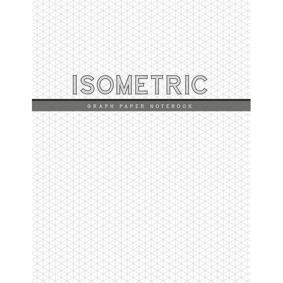 Rosa Studios Triangle Engineering Notebook, Isometric Graph Paper, 8.5in x 11in, White, 120 Pages
