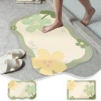 Bath Mat Washable Rug Diatomite Floor Mat 15.74x23.62 in Household Bathroom Absorbent Door Mat Bathroom Diatomite Foot Mat Non Slip Floor Mat Absorbent Drying Mat for Floor,Tub & Shower