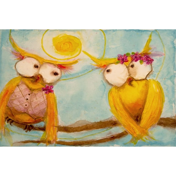 Marmont Hill Hoo?s Branch for Two Canvas Wall Art