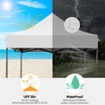 thumbnail image 5 of COBIZI 6.6x6.6 FT Heavy Duty Pop Up Canopy Tent, Thickened Steel Frame, Waterproof Windproof UPF 50+, Outdoor Camping BBQ Market Canopy, Stakes Sandbags Ropes Carry Bag Included, White, 5 of 9
