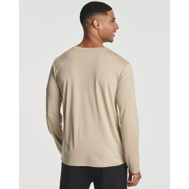 Real Essentials 4 Pack: Men's Dry-Fit Active Athletic Long Sleeve Pocket  Crew T-Shirt Outdoors UPF 50 S-5XLT 