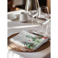 thumbnail image 6 of Christmas Poinsettia Cloth Napkins Set of 8 Reusable Dinner Napkins, Xmas Eucalyptus Botanical Grey Cocktail Napkin Washable Table Napkins for Wedding/Holiday Party/Baby Shower 20"x20", 6 of 7