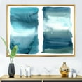 thumbnail image 2 of Designart 'Abstract Impression Ocean Blue Aquatic I' Modern Framed Canvas Wall Art Print, 2 of 5