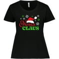 thumbnail image 3 of Inktastic Nana Claus with Christmas Santa Hat and Snowflakes Women's Plus Size T-Shirt, 3 of 5