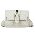 thumbnail image 1 of Bolsos de hombro tipo bandolera con cadena de moda para mujer - Bolsos de mano clásicos con solapa cuadrada Monedero blanco, 1 of 1