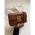 thumbnail image 6 of REMANLAN Women's Brown Chain Crossbody Bag with Gold Hardware Elegant Shoulder Purse for Party Evening Wear, 6 of 8