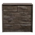 thumbnail image 1 of CorLiving Newport Mid Century Modern Engineered Wood 5 Drawer Adult Dresser, Brown, 1 of 9