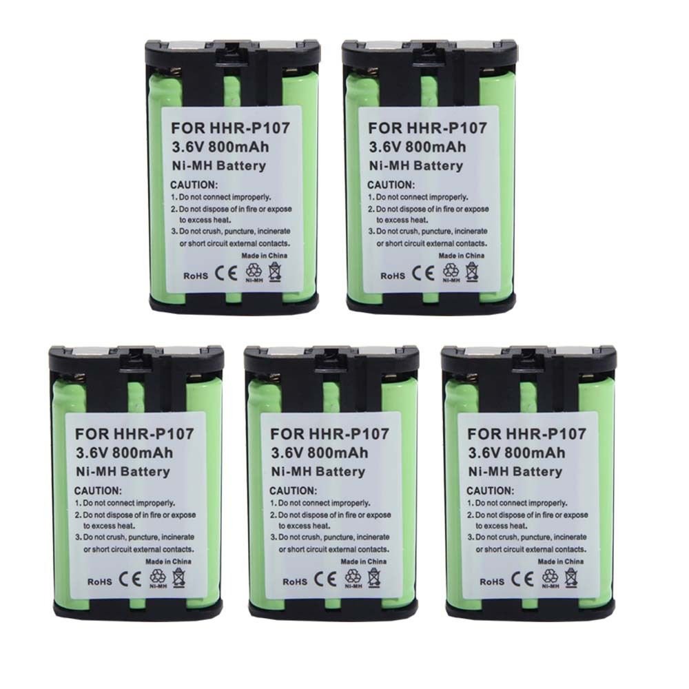 5pcs Rechargeable 800mAh Battery for Panasonic HHRP107 Enercell 23