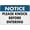 Warning Sign 3, variant on Notice Please Knock Before Entering Sign 8"x12", Aluminum Tin Warning Signs for Home Outdoor Garden, Durable Etiquette Sign for Office