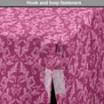 thumbnail image 4 of Pink Damask Dog Crate Cover, Monochrome Floral Inspired Victorian Ornaments Repetitive Print, Easy to Use Pet Kennel Cover Small Dogs Puppies Kittens, 7 Sizes, Pale Pink Dark Magenta, by Ambesonne, 4 of 6