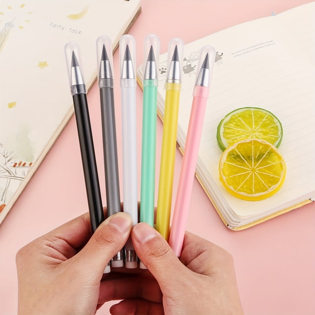 2pcs, New Eternal Pencil Black Technology Macaron Color, No Need To Sharpen, Not Easy To Break, Erasable Pencil