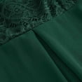 thumbnail image 5 of Oksale Vintage High Waisted Dresses for Women Wedding Guest Elegant Flowy A Line Evening Dress Short Sleeve Lace V Neck Formal Dresses Green S, 5 of 9