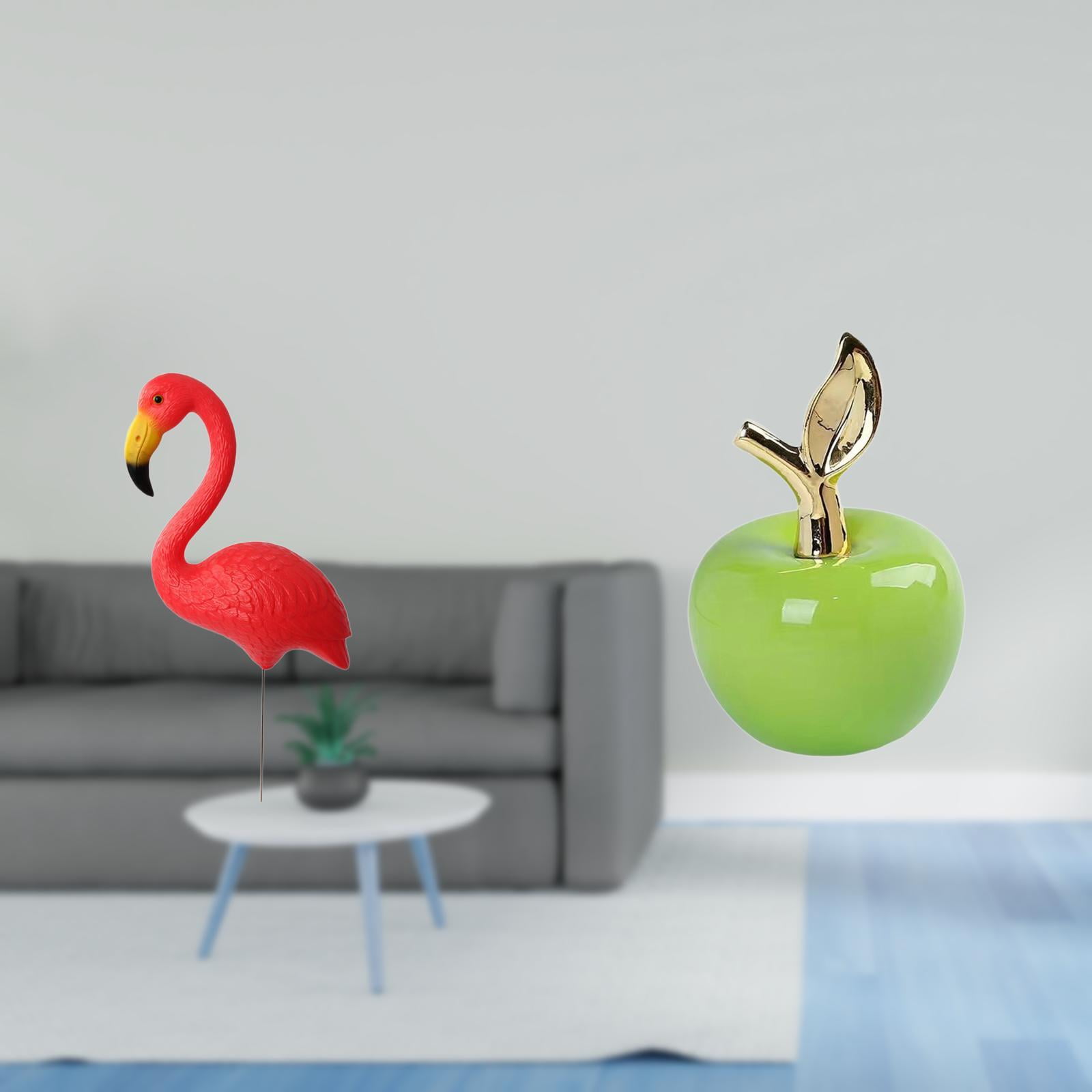 Miulika Flamingo Garden Stake Sculpture and Ceramic Figurine Yard Art Ornament for Holiday Spring Home Decoration and Cafe Study Room