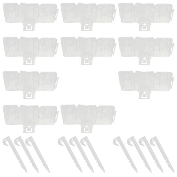 Landscape Edging Plastic Garden Border for Flowerbed Yard Anchoring Spikes Panels Decorative Rock Wall Edging