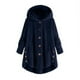 thumbnail image 2 of Pntutb Mujer Tallas grandes Botón Felpa tops Con capucha Cárdigan suelto Abrigo de lana Chaqueta de invierno Selecciones de flash Pntutb Pntutb-7388, 2 of 7