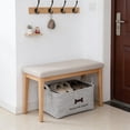 thumbnail image 6 of Seyotauo Storage Bins Large Fabric Storage Baskets for Shelves, Decorative Linen Closet Baskets with Handles for Organizing, Shelf, Clothes, Home, Office, 14x10x8 Inches, 6 of 6