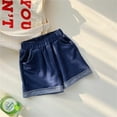thumbnail image 2 of XIMIN Fashion Shorts Clothes Kids Girls Clothes Kids Toddler Baby Girls Dark Blue Denim Jeans Fit Denim Pants with Back Pockets Jeans Pants Clothing, 2 of 4