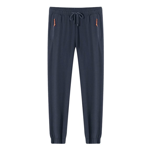 Wyobmus Women's Plus Size Loose Active Pants With Pockets Lightweight Quick Dry Elastic Waist Athletic Hiking Ankle Bind Yoga Pants S-5XL E-Dark Gray