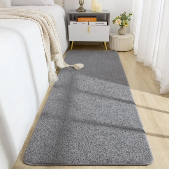 Alfombra B BENRON Suave Antideslizante 61x183 cm Gris Pasillo