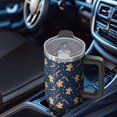 thumbnail image 2 of 40oz Christmas Gifts Tumbler w/Handle & Straw - Snowflake Design Double Wall, Stainless Steel Insulated Gift Cup, 2 of 2