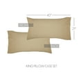 thumbnail image 4 of Farmhouse Khaki Tan Striped Cotton Prairie Winds Bedding Ticking Stripe King Pillow Case Set of 2, 4 of 4