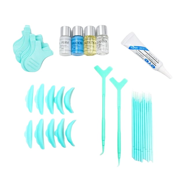 de permanente en frío para pestañas, de laminación Práctico rizador de pestañas de permanente para levantamiento de pestañas para rizar Verde Sunnimix Kits de Permanente para Levantamiento de Pestañas