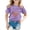 Purple, variant on MIXUE Toddler Girls Tops & T-Shirts Children Carnival Letter Print Round Neck Short Sleeve Pullover Tee Shirts Streetwear,Black,2-3 Years