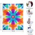 thumbnail image 4 of Colorful Rainbow Tie Dye Spiral Pattern Blanket,Comfortable Soft Flannel Throw Blanket,All Season,Warm Lightweight Blankets for Sofa Bed Couch Living Room Chair,30"x40", 4 of 4