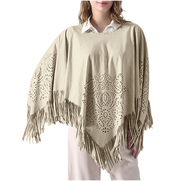 Chal de invierno para mujer, color liso, de gamuza, con flecos, bufanda chal para mujer