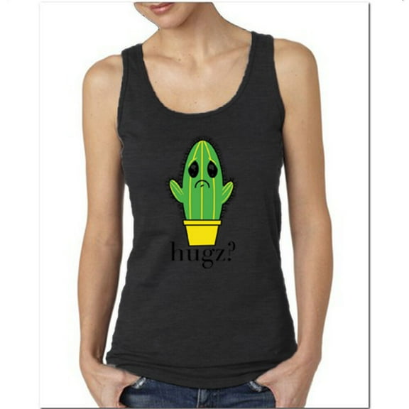 HUGZ Women's Black Funny Party Tank Top Beach Shirt Small