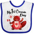 thumbnail image 3 of Inktastic My 1st Canada Day with Red and White Maple Leaves Boys or Girls Baby Bib, 3 of 4