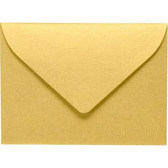 LUXPaper #17 Mini Envelopes, 80 lb. Gold Metallic, 2 11/16 x 3 11/16, 250 Pack