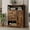 Brown, variant on YANGLI Farmhouse Storage Cabinet with 2 Drawers & Shelves, Freestanding Kitchen Cabinet with Doors for Living Room, Bathroom – Brown