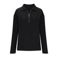 thumbnail image 7 of Womens Half Zip Pullover T Shirts Quarter Zip Up Polo Sweatshirt 2026 Trendy Crewneck Long Sleeve Basic Collared Tops, 7 of 7