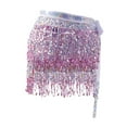 thumbnail image 2 of Sequin Fringe Skirt Shiny for Ballroom Festival Dancing Practice Performance and Pink, 2 of 8