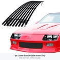 thumbnail image 3 of APS Compatible with Chevy Camaro 1988-1992 Lower Bumper Stainless Steel Black 8x6 Horizontal Billet Front Grill Grille Insert C85241J, 3 of 7
