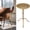 Bronze, variant on 1 Pcs Metal Martini Table Bronze Small Round Drink Table12.5 x 12.5 x 27.75 Inches Pedestal Iron Side Tables for Small Spaces Bedroom Living Room