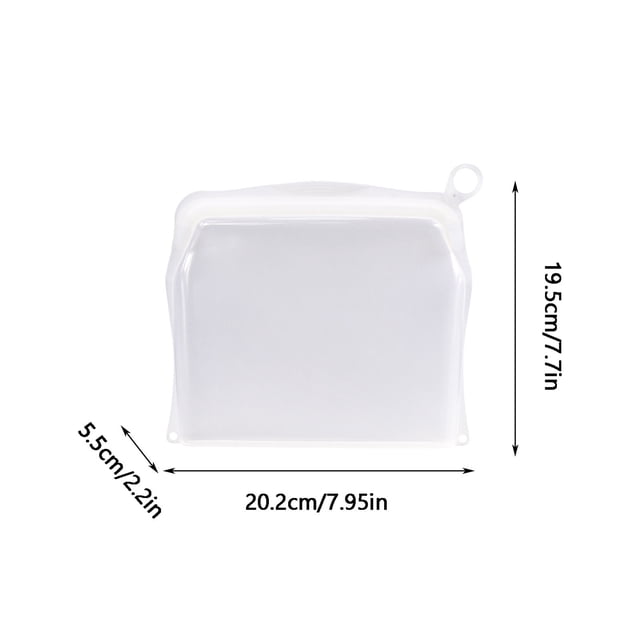Btomtd Sacs de Rangement Réutilisables en Silicone de Qualité Alimentaire 1000 ml, Étanches, Sachets de Conservation des Aliments pour Fruits, Légumes, Collations, Maquillage