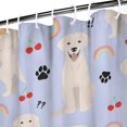 thumbnail image 3 of Golden Retriever Dog with Cherry and Rainbow Shower Curtain 84"x72" ,Bathroom Decorative Shower Curtains Set with 12 Hooks,Modern Waterproof Washable Shower Curtain, 3 of 6