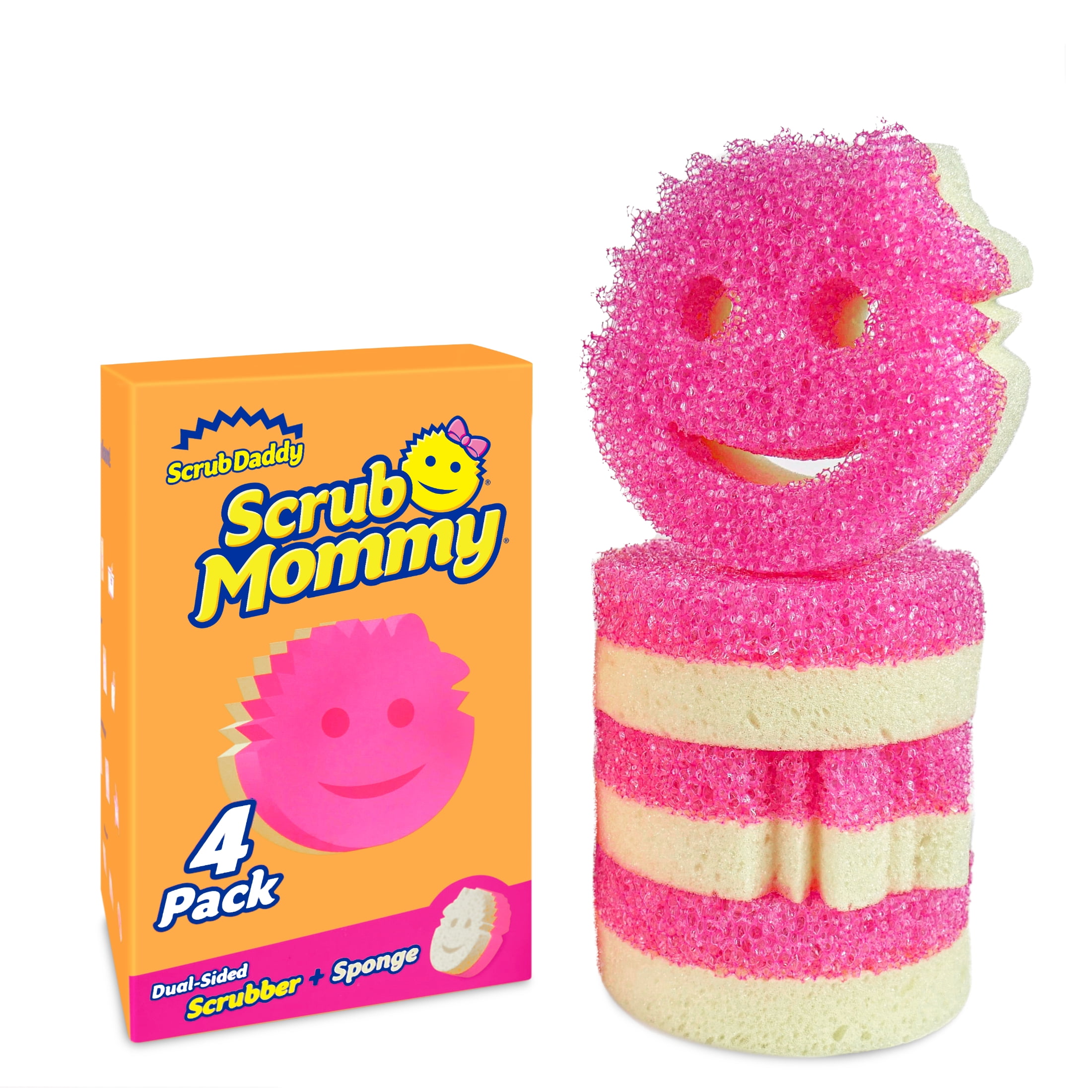 Scrub Daddy Original with Scrub Mommy Non-Scratch Cleaning Sponges, 8 Count